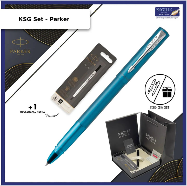 KSG set - GIFT SET & Single Pen (Parker Vector XL Rollerball Pen [Various Colours] with 1pc EXTRA REFILL