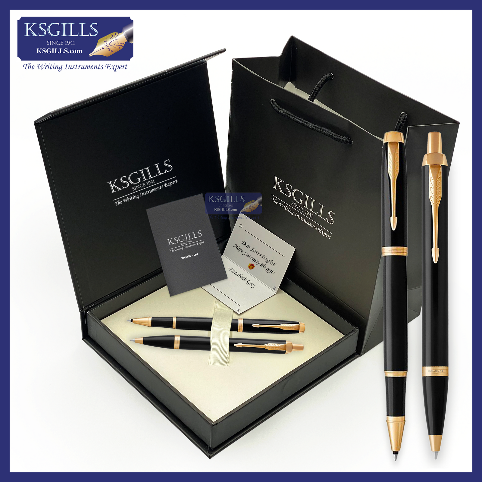 KSG set - Double Pen SET - Parker IM Rollerball & Ballpoint Pen - [Various Colours] - KSGILLS.com | The Writing Instruments Expert