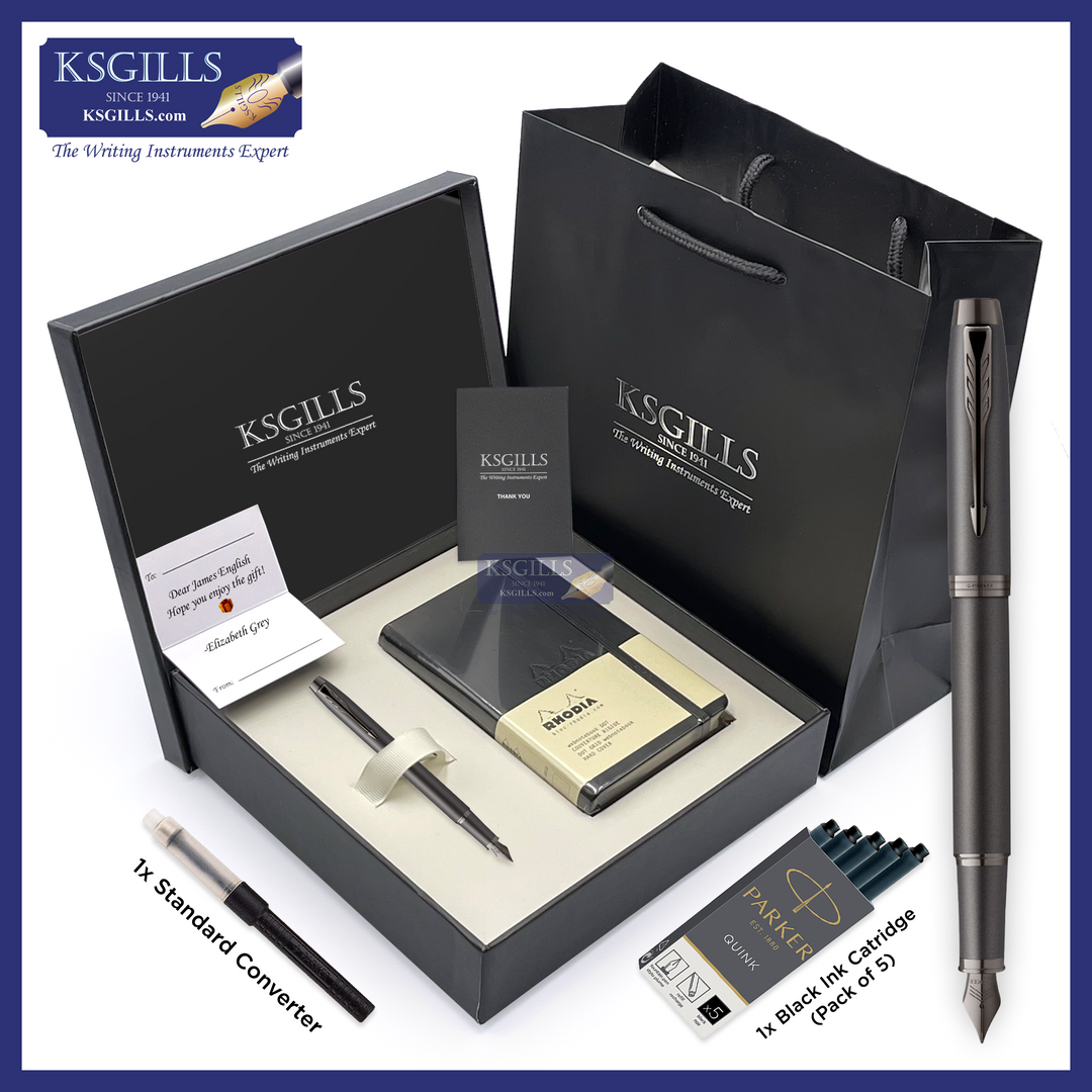 KSG set - Notebook SET & Single Pen (Parker IM Fountain Pen [Various Colours] with RHODIA A6 Notebook - KSGILLS.com | The Writing Instruments Expert