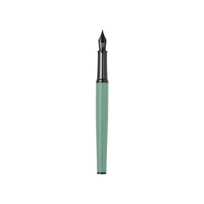 KSG set - Tom Hessin Rebel Fountain Pen - Cambridge Blue Gunmetal Black Trim