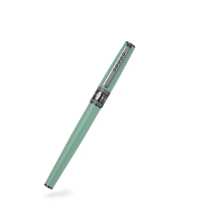 KSG set - Tom Hessin Rebel Fountain Pen - Cambridge Blue Gunmetal Black Trim