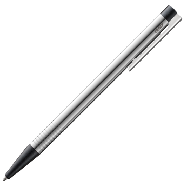 Lamy Logo Ballpoint Pen - Stainless Steel Black - KSGILLS.com | The Writing Instruments Expert