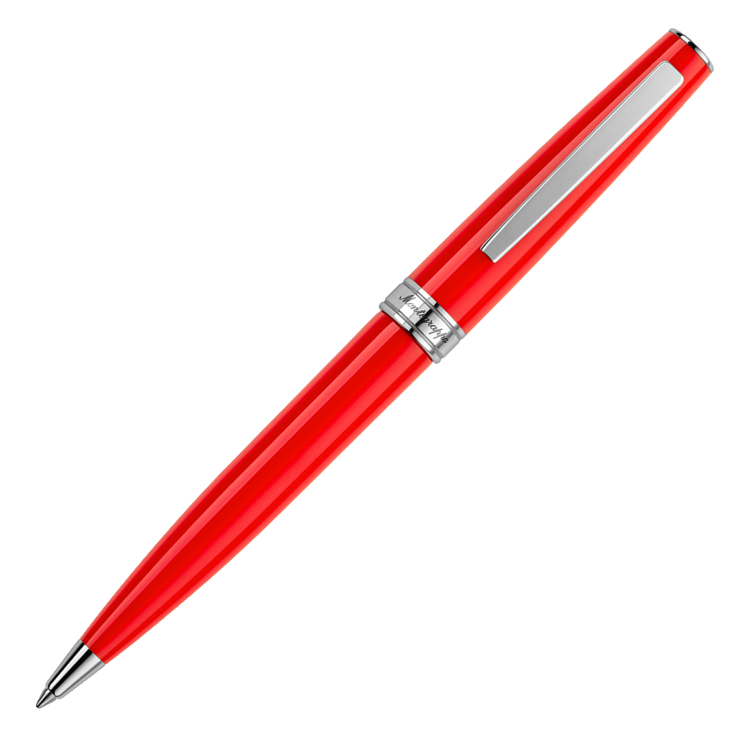 Montegrappa Armonia Ballpoint Pen -  Scarlet Red Chrome Trim
