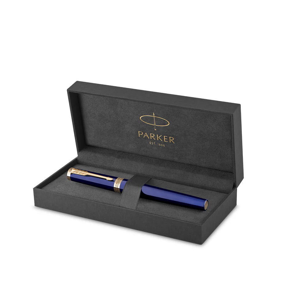 Parker Ingenuity Fountain Pen - Blue Gold Trim