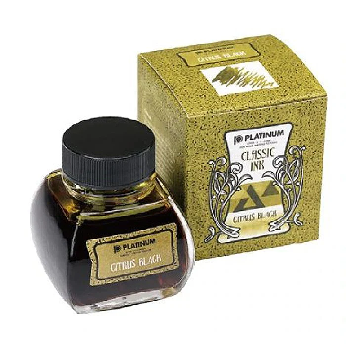 Platinum Classic Ink Bottle 60ml – #47 Citrus Black - KSGILLS.com | The Writing Instruments Expert