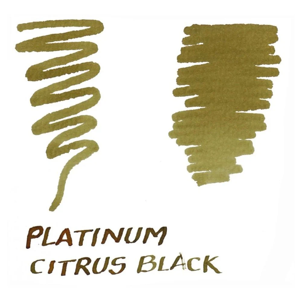 Platinum Classic Ink Bottle 60ml – #47 Citrus Black - KSGILLS.com | The Writing Instruments Expert