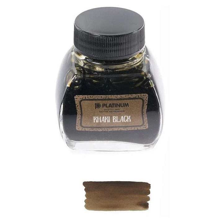 Platinum Classic Ink Bottle 60ml – #61 Khaki Black - KSGILLS.com | The Writing Instruments Expert