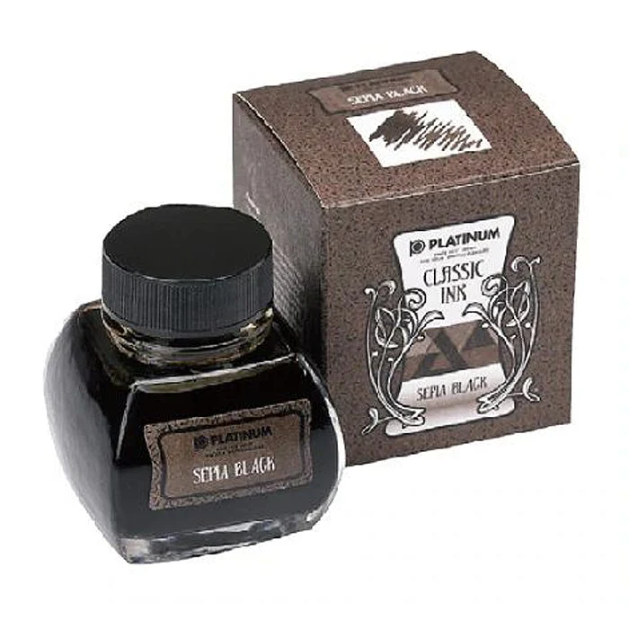 Platinum Classic Ink Bottle 60ml – #66 Sepia Black - KSGILLS.com | The Writing Instruments Expert