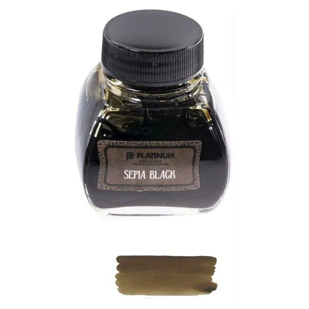 Platinum Classic Ink Bottle 60ml – #66 Sepia Black - KSGILLS.com | The Writing Instruments Expert