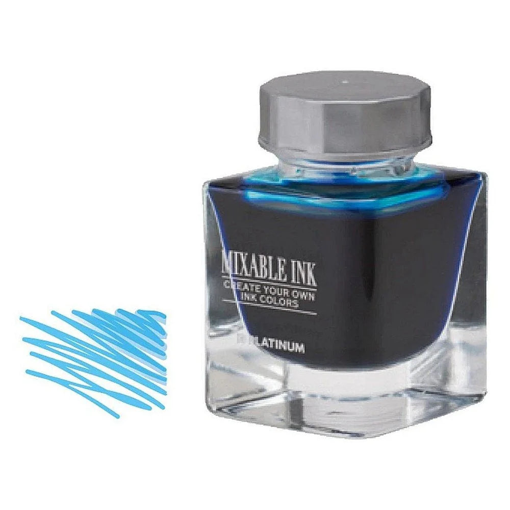 Platinum Ink (Mixable) Bottle 20ml -  #57 Aqua Blue - KSGILLS.com | The Writing Instruments Expert