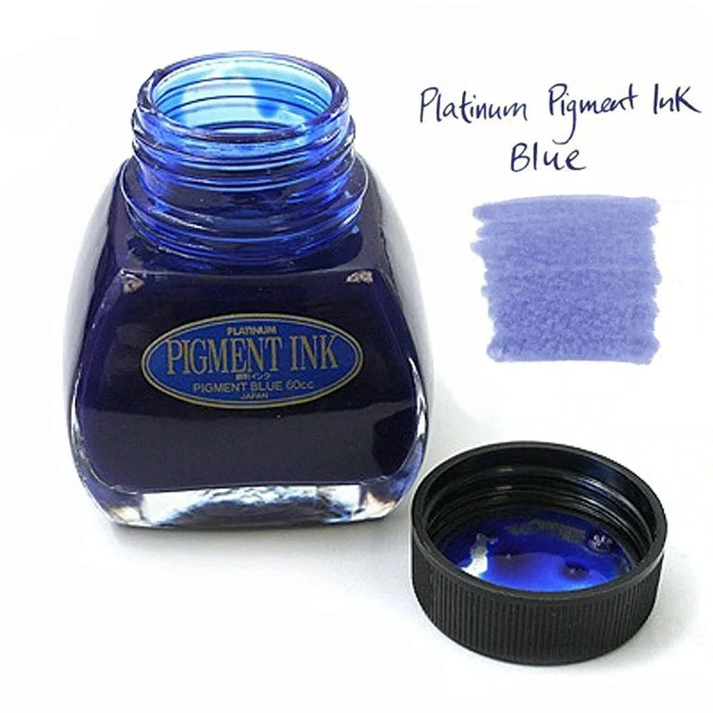 Platinum Pigment Ink Bottle 60ml – #60 Blue - KSGILLS.com | The Writing Instruments Expert
