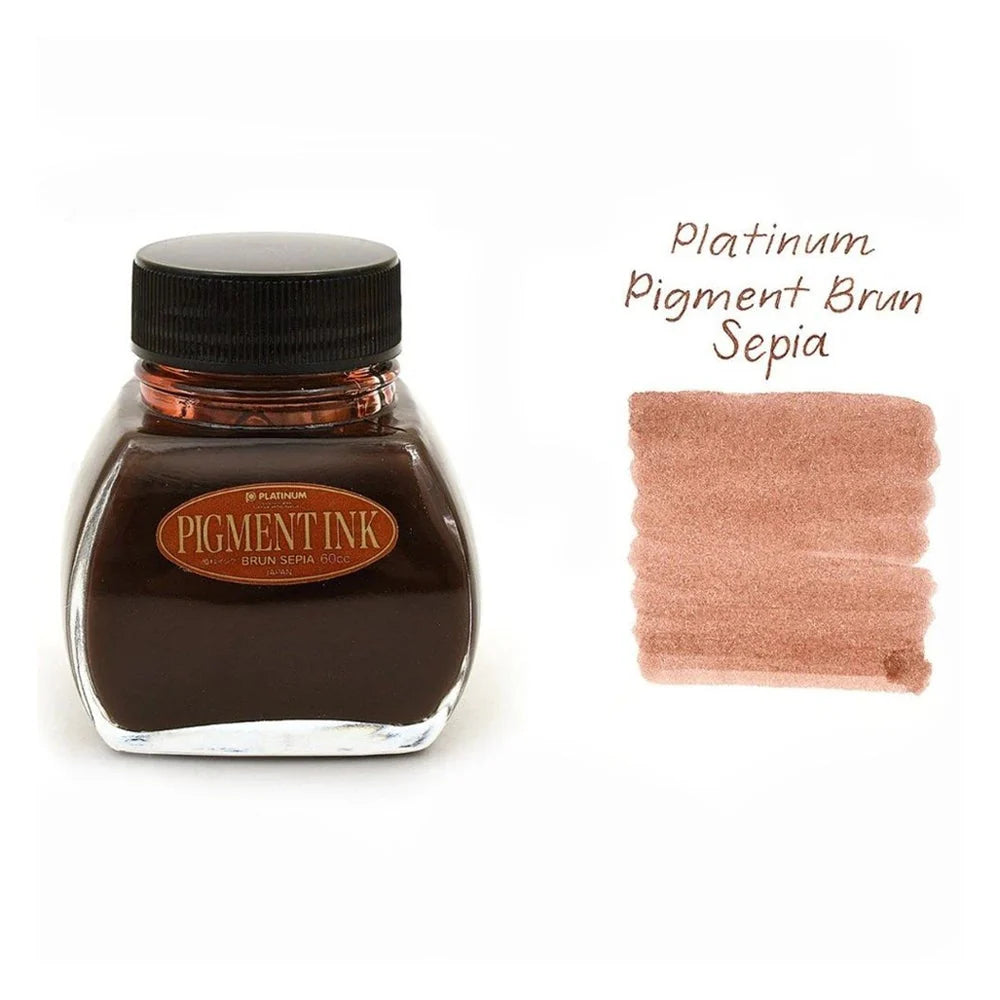 Platinum Pigment Ink Bottle 60ml – #65 Brun (Brown) Sepia - KSGILLS.com | The Writing Instruments Expert