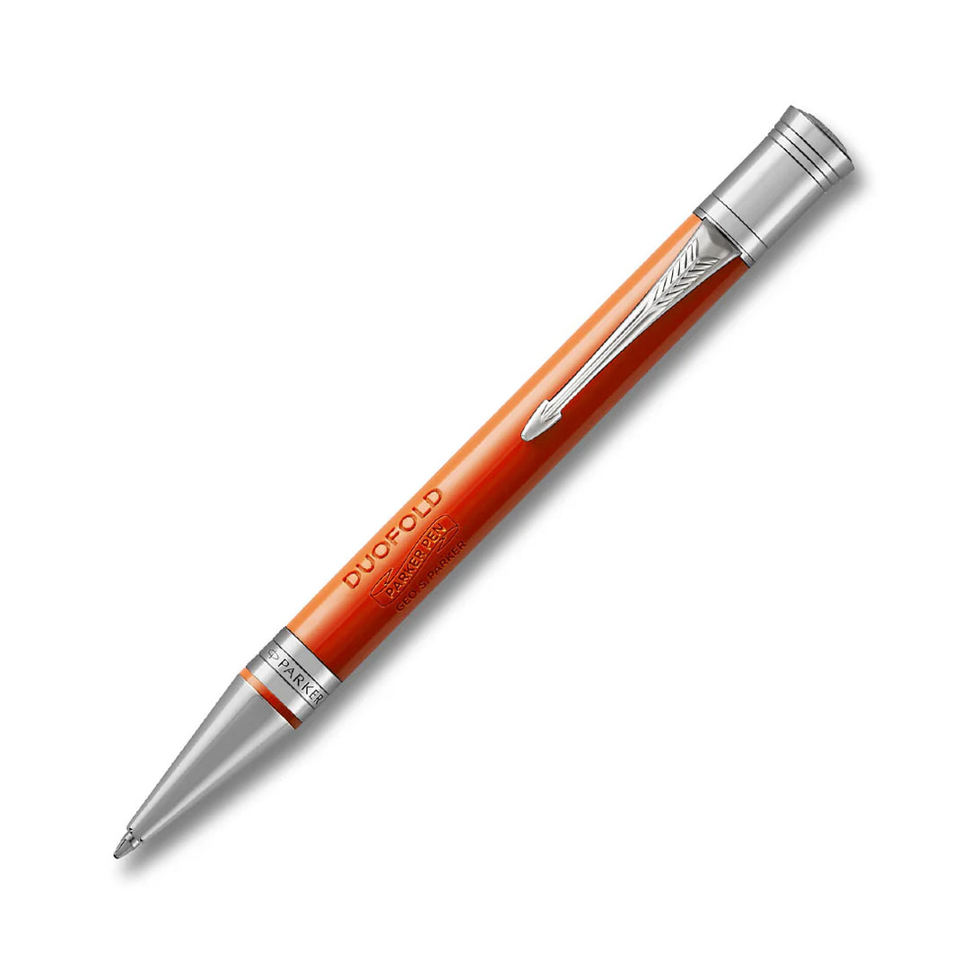 Parker Duofold Ballpoint Pen - Big Orange Red Vintage - Refill Black - Medium (M)