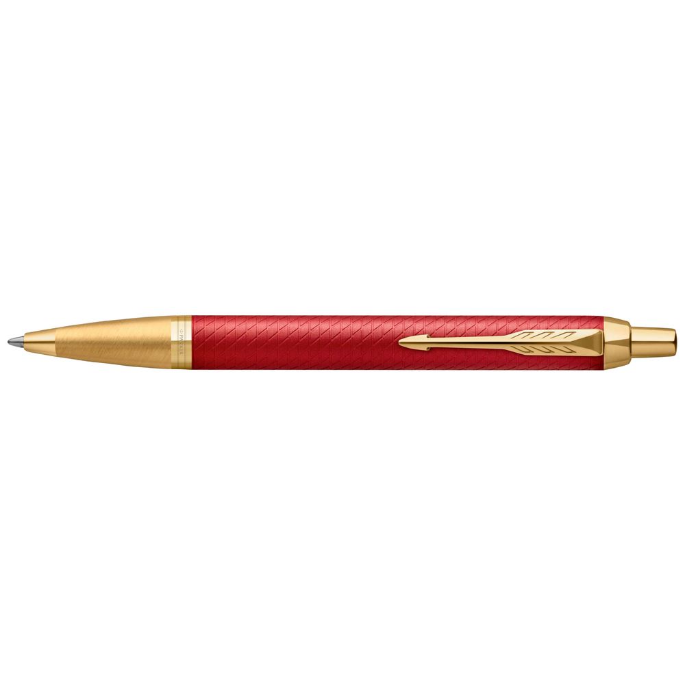 Parker IM PREMIUM New Chiselled Ballpoint Pen - Red Gold Trim - KSGILLS.com | The Writing Instruments Expert