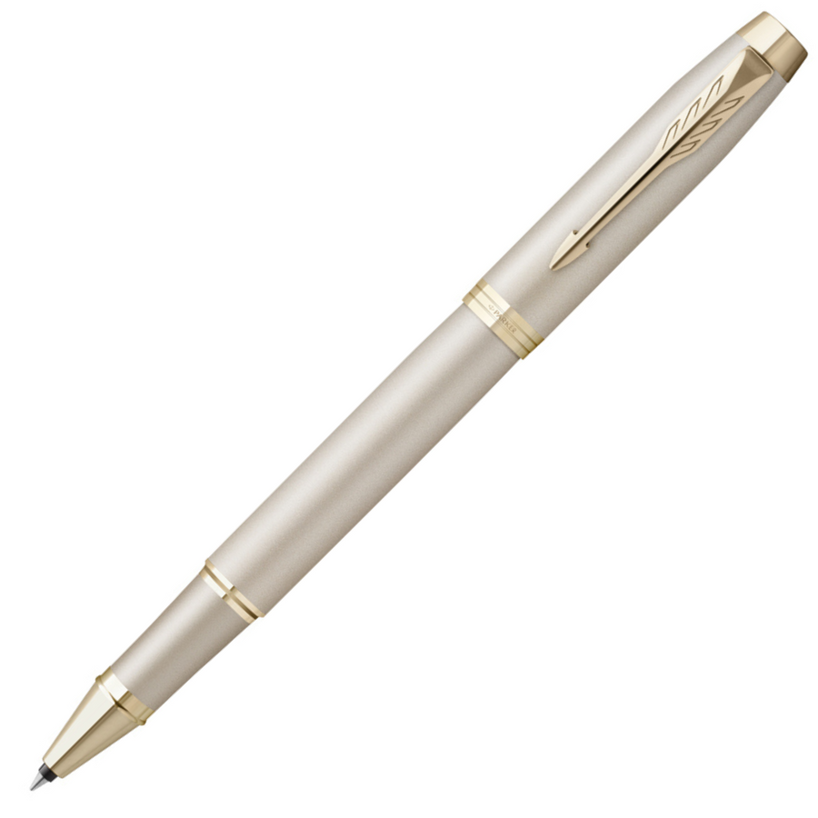 Parker IM Rollerball Pen - Champagne Gold Monochrome - Refill Black Medium (M) - KSGILLS.com | The Writing Instruments Expert