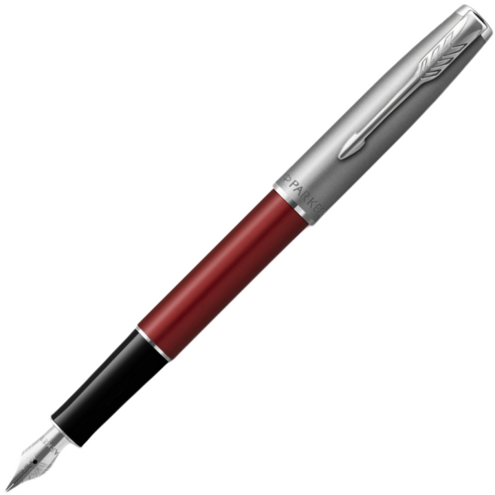 Parker Sonnet Essentials Fountain Pen - Red Body Chrome Cap