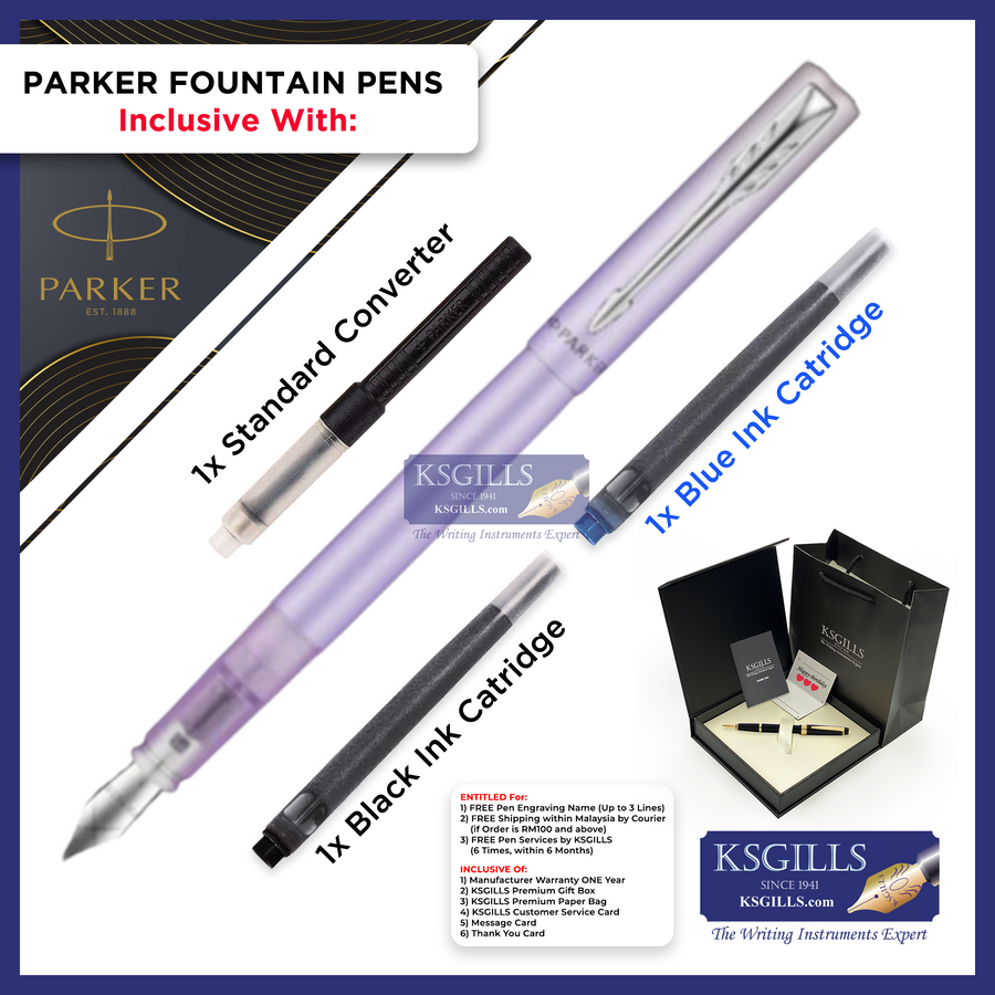 KSG set - Parker Vector XL Fountain Pen SET - Tropical Purple (Special Edition) - KSGILLS.com | The Writing Instruments Expert