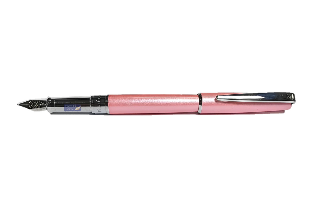 Pierre Cardin Aquarius Executive Fountain Pen - Pink Fluorescent Chrome Trim (with LASER Engraving) - KSGILLS.com | The Writing Instruments Expert
