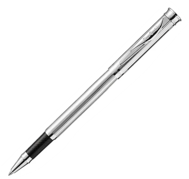 Pierre Cardin Pluto Premium Rollerball Pen - Stainless Steel Shinny Chrome Trim (with LASER Engraving) - KSGILLS.com | The Writing Instruments Expert