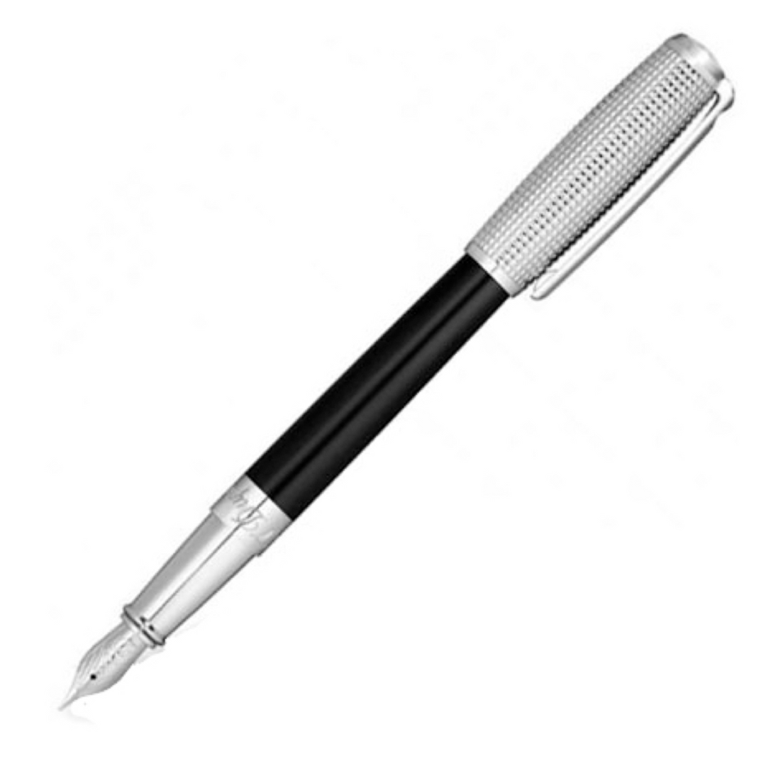 S.T. Dupont D-Line Chrome Cap Duo Tone Fountain Pen - KSGILLS.com | The Writing Instruments Expert