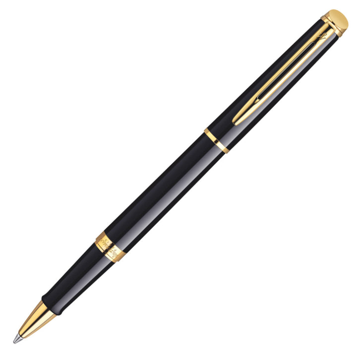 Waterman Hemisphere Rollerball Pen - Black Gold Trim (Slim)