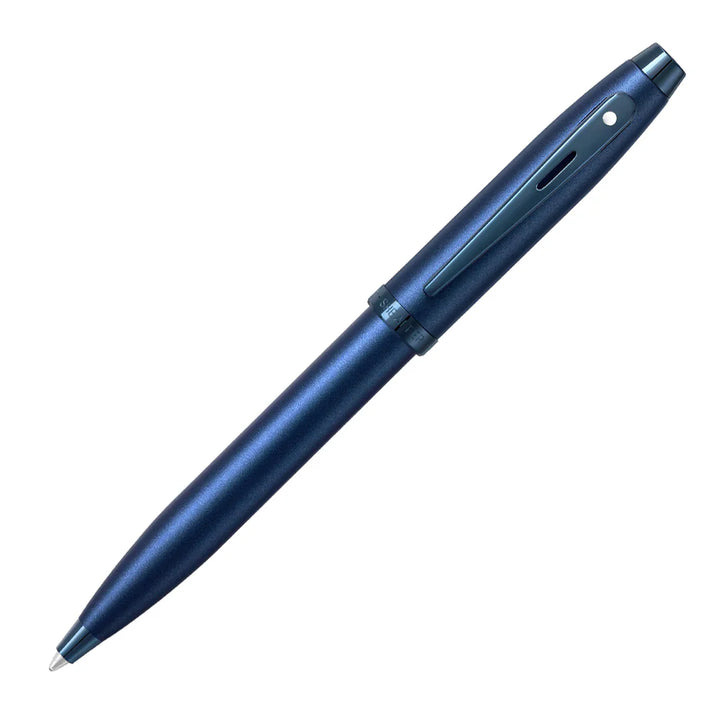 KSG set - Single Pen SET - Sheaffer 100 Ballpoint Pen - Satin Blue Trim PVD