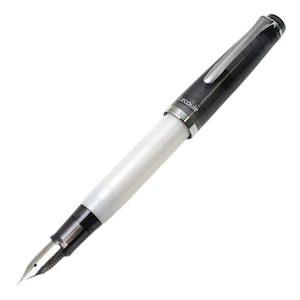 Sailor Lecoule Fountain Pen - Smoky Black Cap White Body (with Converter) - KSGILLS.com | The Writing Instruments Expert
