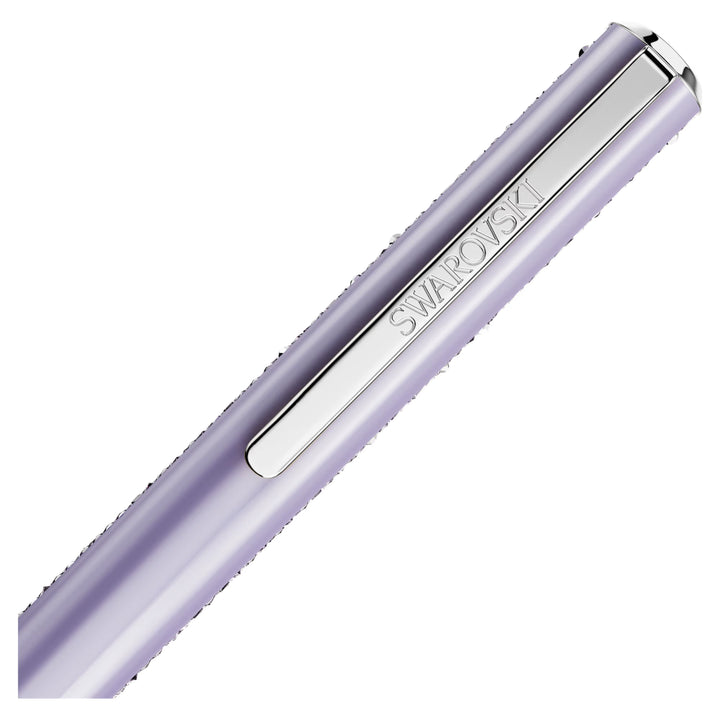 Swarovski Crystal Shimmer Glossy Shinny Ballpoint Pen - Purple Chrome Trim (with LASER Engraving)