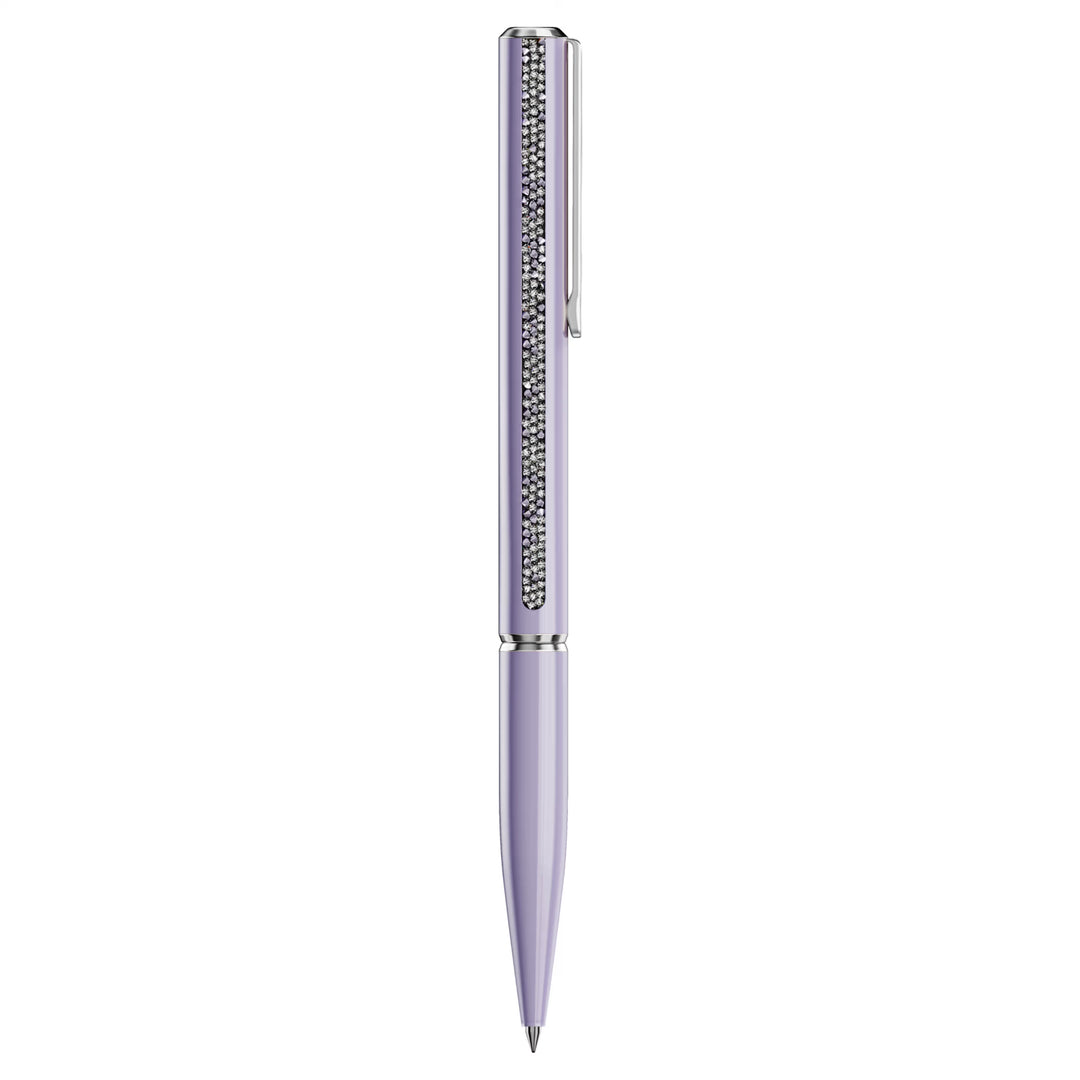 Swarovski Crystal Shimmer Glossy Shinny Ballpoint Pen - Purple Chrome Trim (with LASER Engraving)