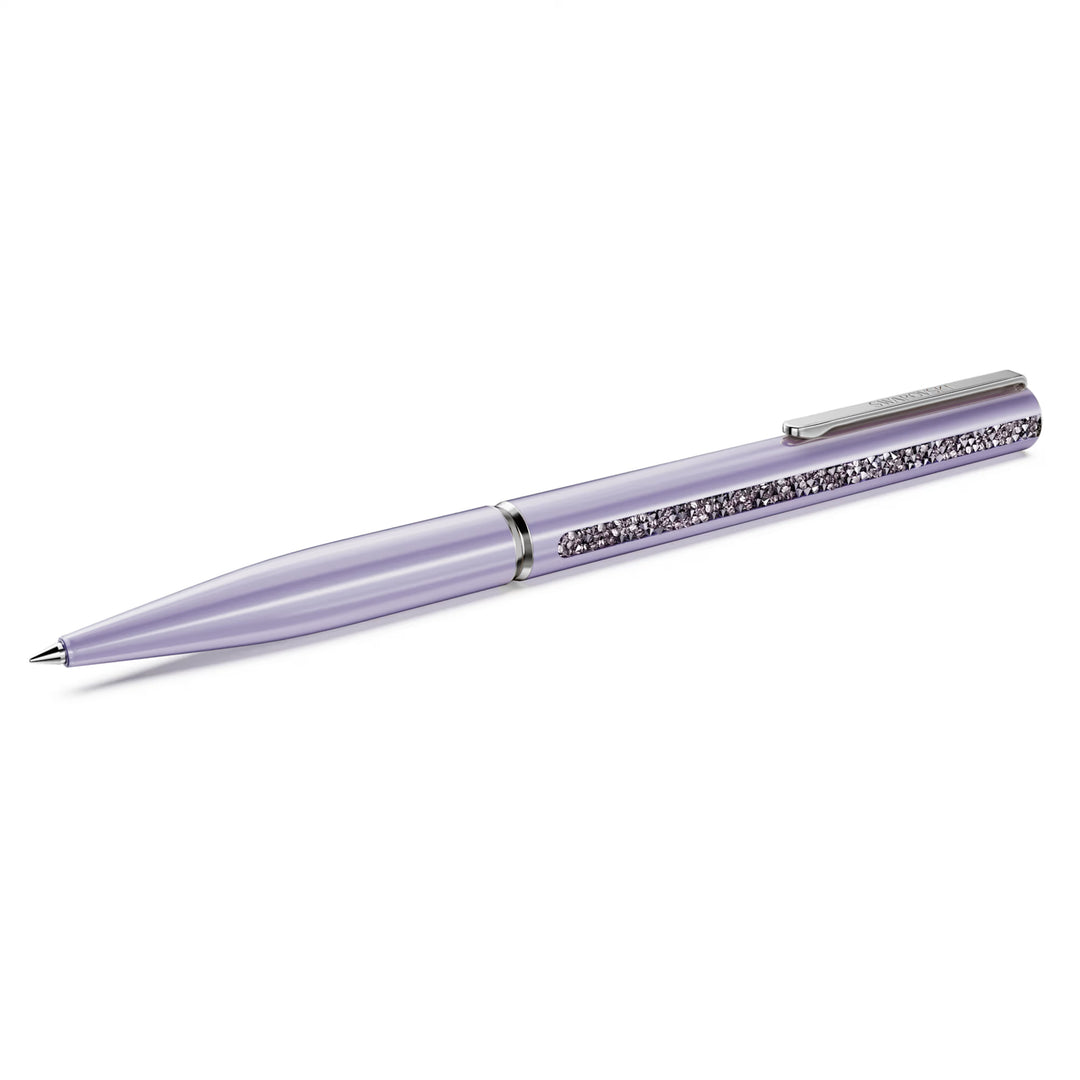 Swarovski Crystal Shimmer Glossy Shinny Ballpoint Pen - Purple Chrome Trim (with LASER Engraving)