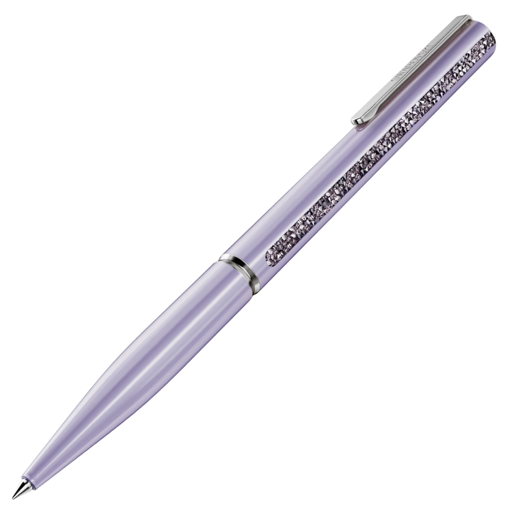 Swarovski Crystal Shimmer Glossy Shinny Ballpoint Pen - Purple Chrome Trim (with LASER Engraving)