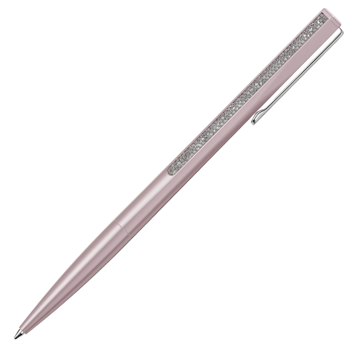 Swarovski Crystal Shimmer Hexagon Ballpoint Pen - Pink Chrome Trim (with LASER Engraving)