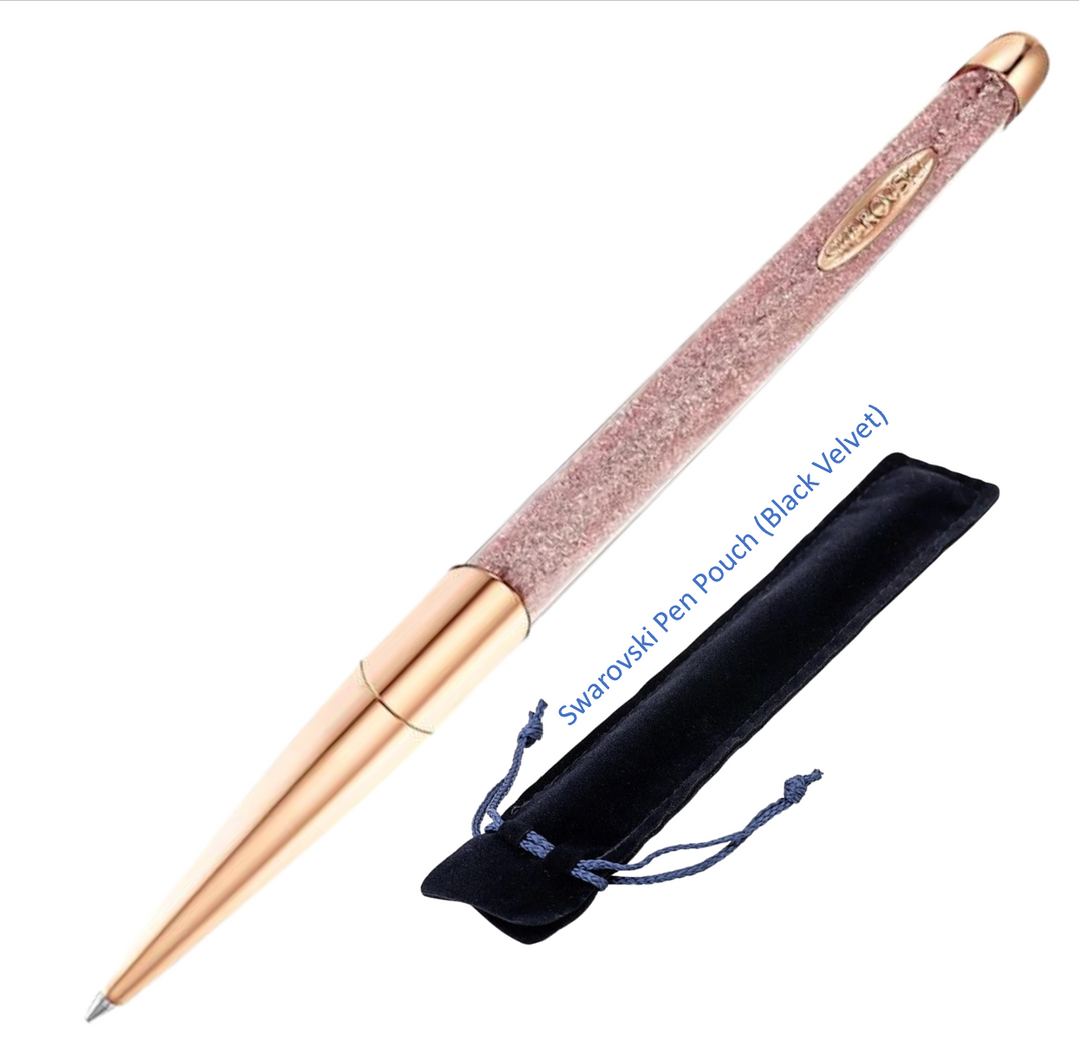 Swarovski Crystalline Nova Ballpoint Pen - Pink Rose Gold Trim (with LASER Engraving) - KSGILLS.com | The Writing Instruments Expert