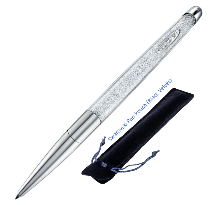 Swarovski Crystalline Nova Ballpoint Pen - Silver Chrome Trim (with LASER Engraving) - KSGILLS.com | The Writing Instruments Expert