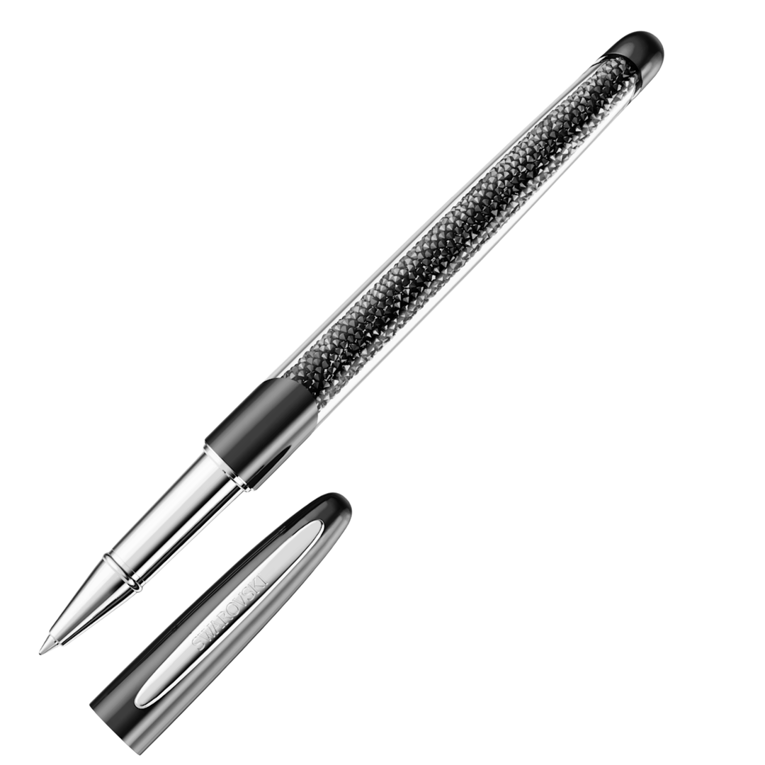 Swarovski Crystalline Nova Rollerball Pen - Black Chrome Trim (with LASER Engraving)