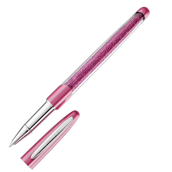 Swarovski Crystalline Nova Rollerball Pen - Pink Chrome Trim (with LASER Engraving)