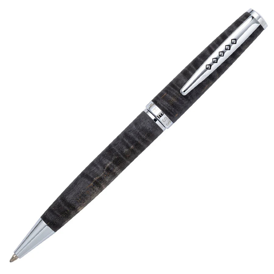Tom Hessin Edinburgh Ballpoint Pen - Stockbridge Stone Grey Chrome Trim