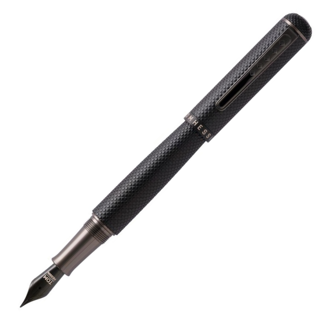 KSG set - Single Pen SET - Tom Hessin Charles 1870 Gherkin Fountain Pen - All Black