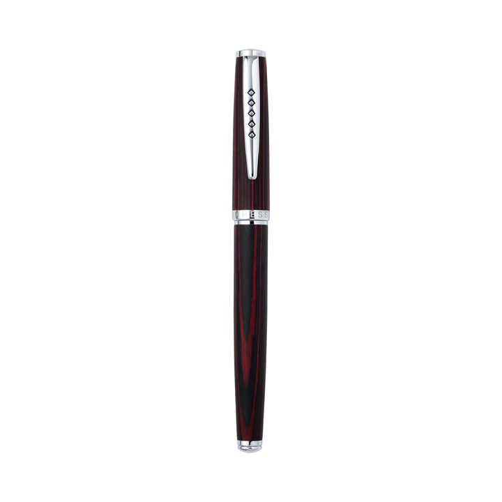KSG set - Tom Hessin Edinburgh Fountain Pen - Forth Bridge Red Chrome Trim