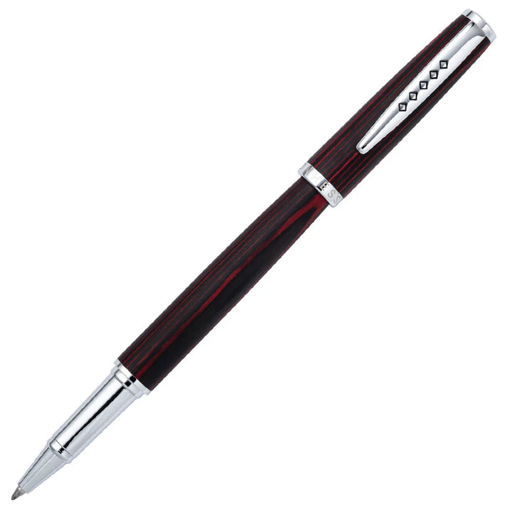 Tom Hessin Edinburgh Rollerball Pen - Forth Bridge Red Chrome Trim