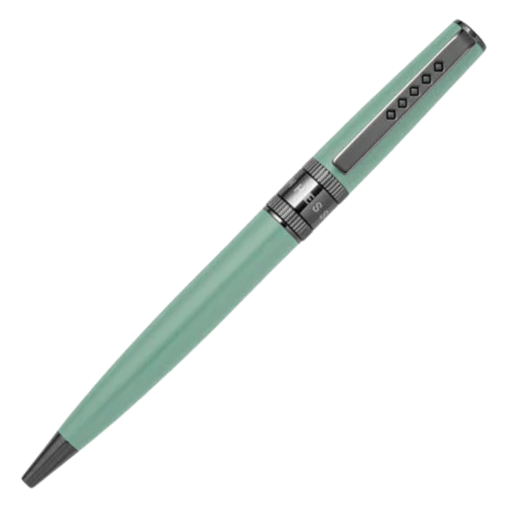 Tom Hessin Rebel Ballpoint Pen - Cambridge Blue Gunmetal Black Trim