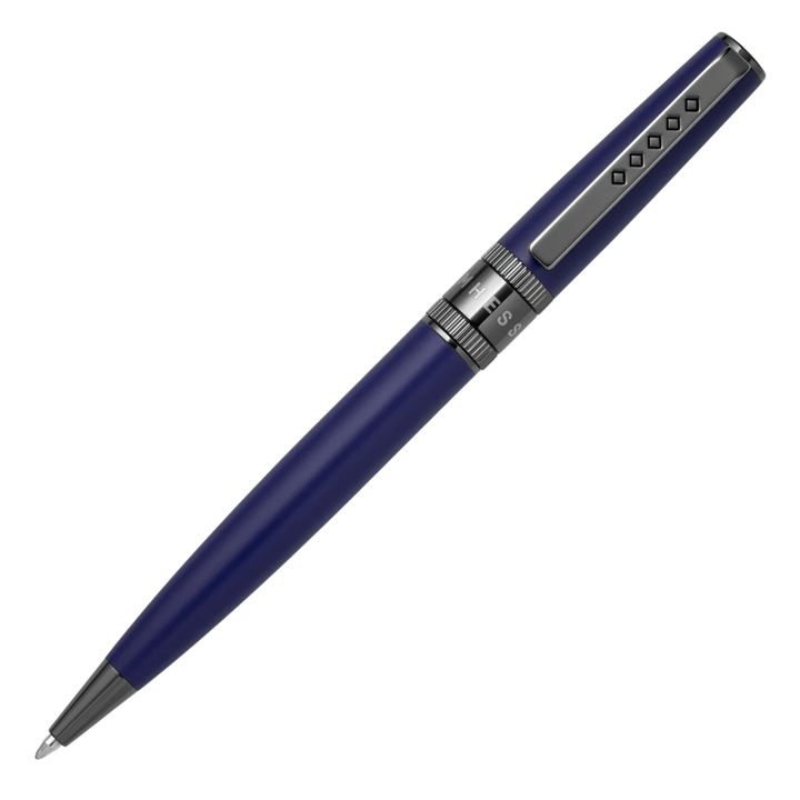 Tom Hessin Rebel Ballpoint Pen - Oxford Blue Gunmetal Black Trim