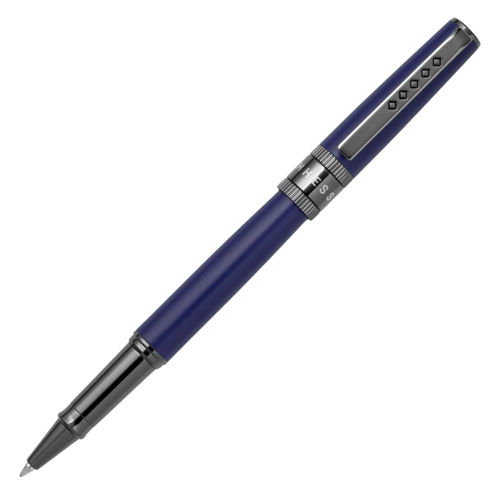 Tom Hessin Rebel Rollerball Pen - Oxford Blue Gunmetal Black Trim