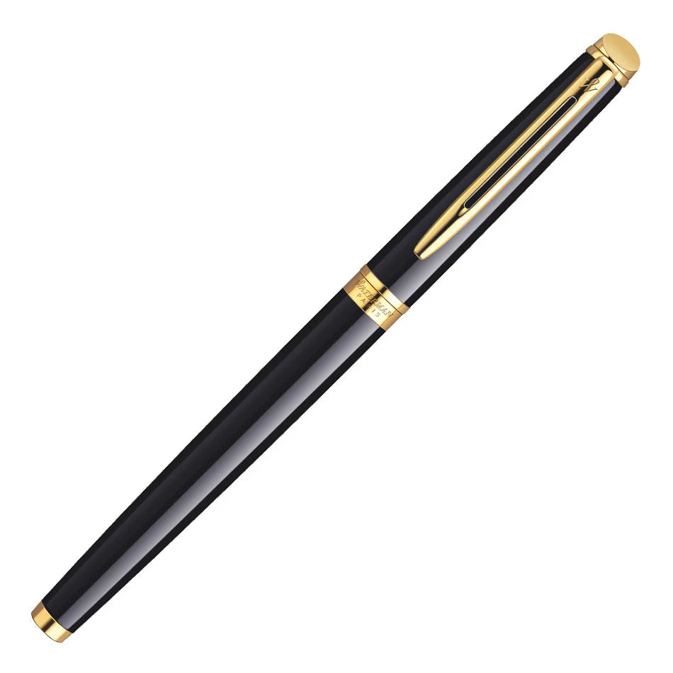 Waterman Hemisphere Fountain Pen - Black Gold Trim (Slim)