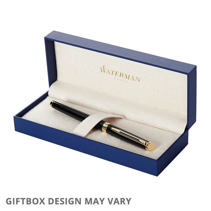 Waterman Hemisphere Fountain Pen - Black Gold Trim (Slim)