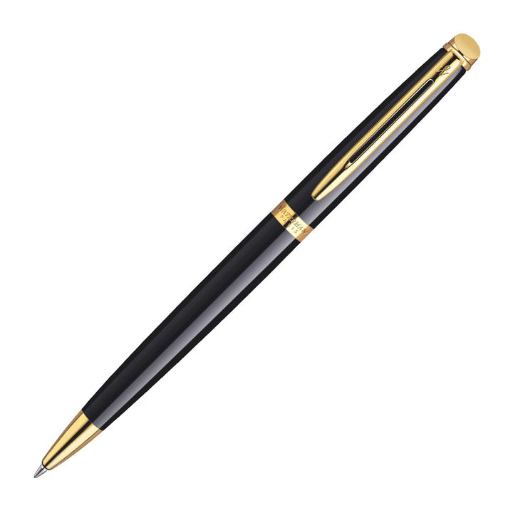 Waterman Hemisphere Ballpoint Pen - Black Gold Trim (Slim)