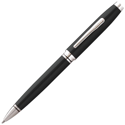 KSG set - Single Pen SET - Cross Coventry Ballpoint Pen - Black Chrome Trim