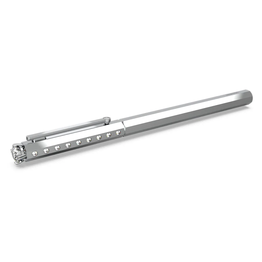 Swarovski Classic Ballpoint Pen - Silver Monochrome (with LASER Engraving) - KSGILLS.com | The Writing Instruments Expert