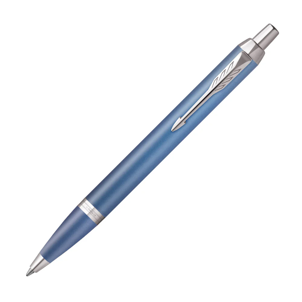 KSG Set - Parker IM Ballpoint Pen - Writing Rituals - Blue Chrome Trim - Refill Black Medium (M)