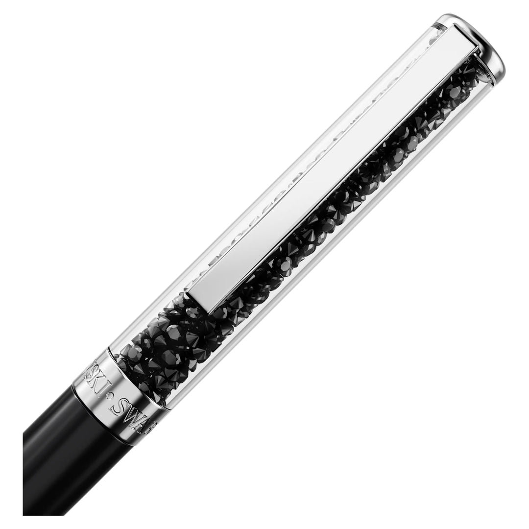Swarovski Crystalline Ballpoint Pen - Black Chrome Trim (with LASER Engraving)